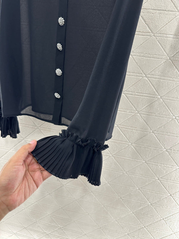 CHANEL LACE RUFFLED SHIRT STYLE 285