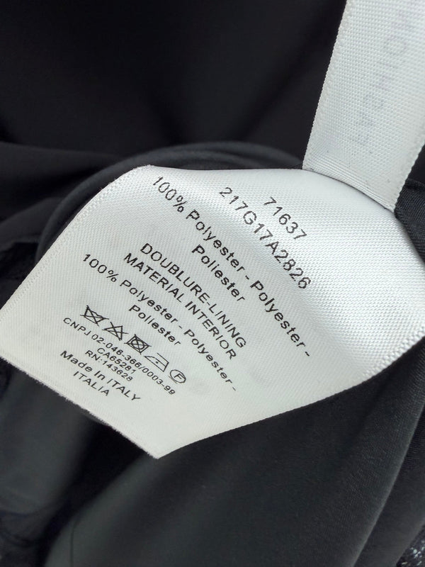 Dior 26 Sleeveless Stand Collar Lace-Trimmed Dress Black in Satin 372930