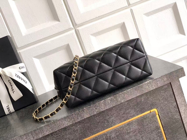 CC 25 Hobo Mini Handle Bag Black Caviar