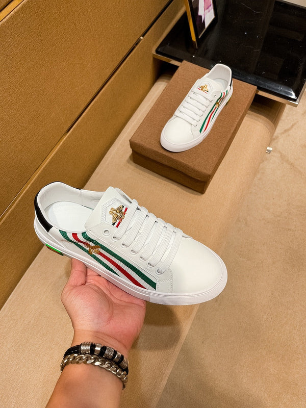 GG ACE WHITE BEE STRIPES