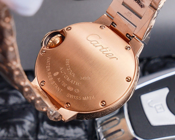 BALLON BLEU 33MM ROSE GOLD PURPLE DIAL