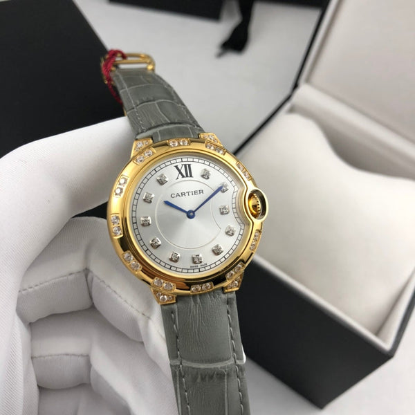 BALLON BLEU 36MM GOLD CASE DIAMOND NUMERALS