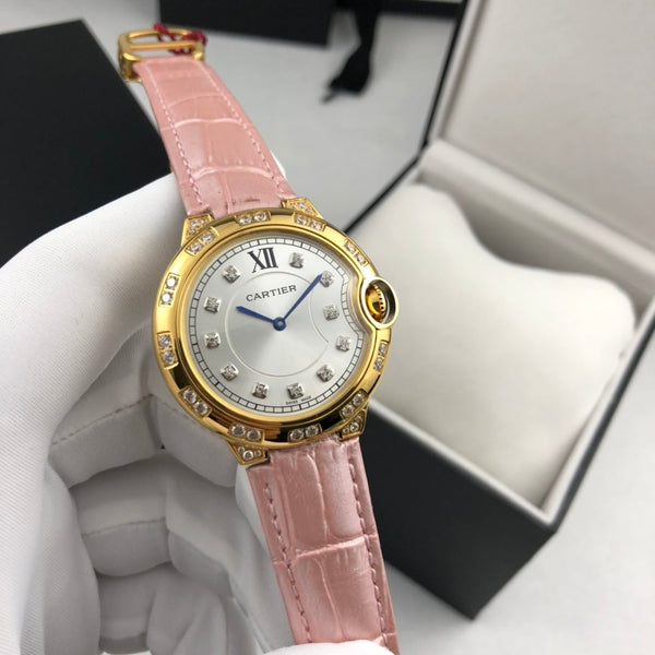BALLON BLEU 36MM GOLD CASE DIAMOND NUMERALS