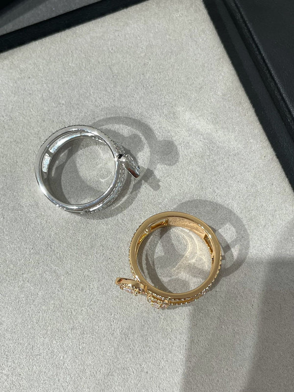 MY TWIN DOUBLE ROW RING