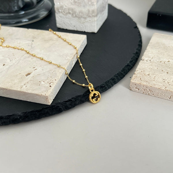 GG BALL CHAIN GOLD NECKLACE