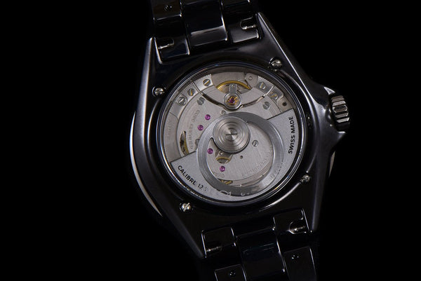 J12 38MM BLACK CERAMIC DIAMOND NUMERALS