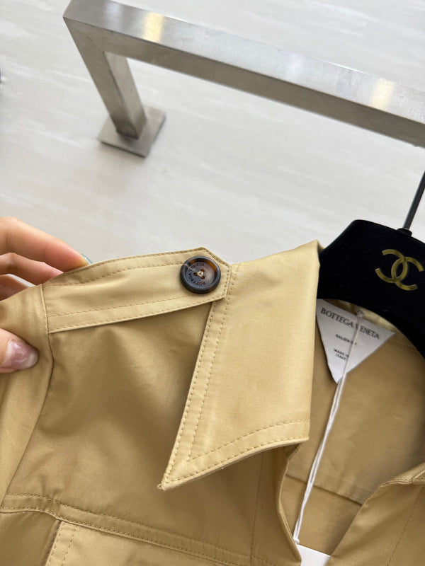BV Shirt Dress In Yellow Cotton