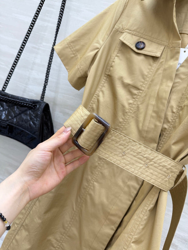 BV Shirt Dress In Yellow Cotton