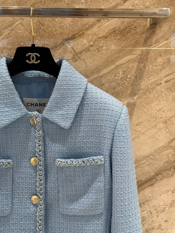 CC 25B Vest Jacket Navy Blue Wool Tweed