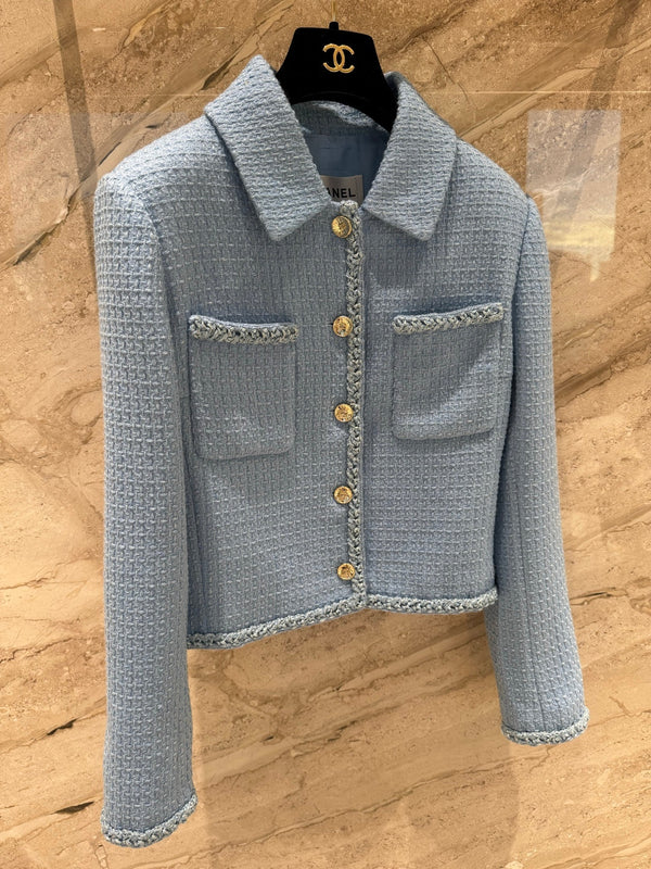 CC 25B Vest Jacket Navy Blue Wool Tweed