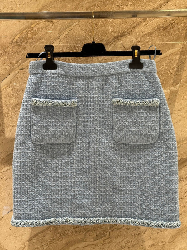 CC 25B Vest Skirt Navy Blue Wool Tweed