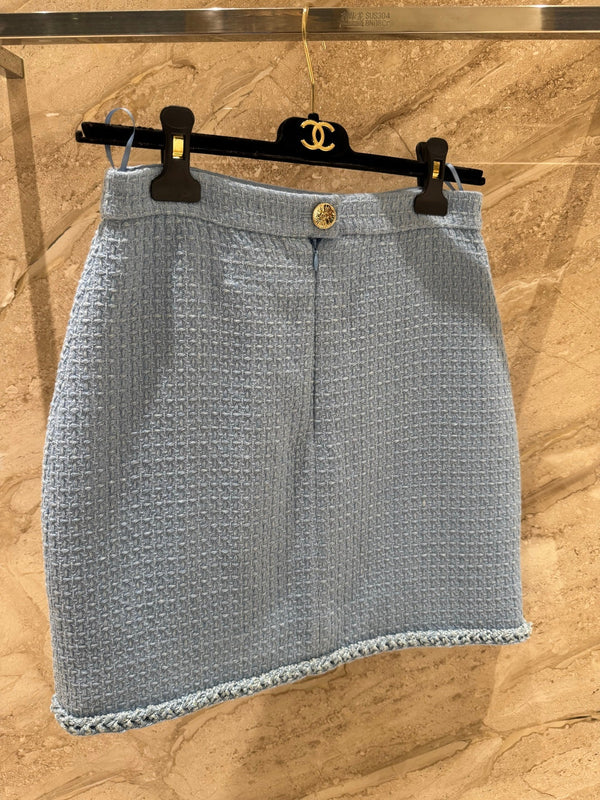 CC 25B Vest Skirt Navy Blue Wool Tweed