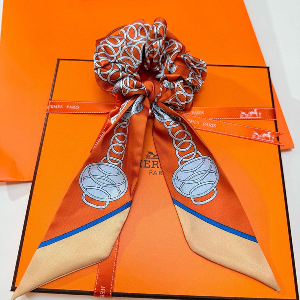 HM Twilly Small Silk Scarf and Detachable Hairband 825646