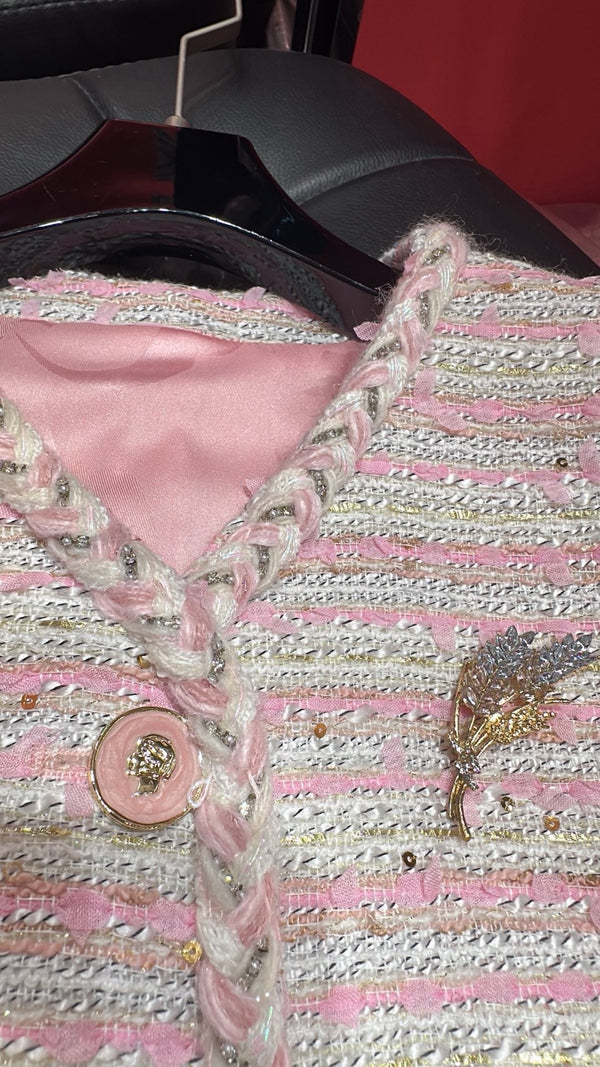 CC 25 Sleeveless Vest Jacket Pink Polyester