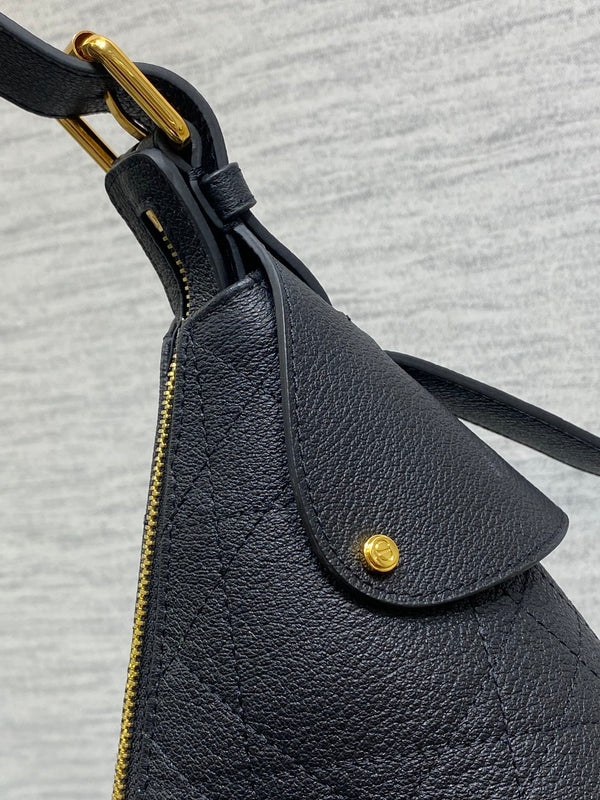 CD VOYAGE Handbag 34cm Black Cowhide