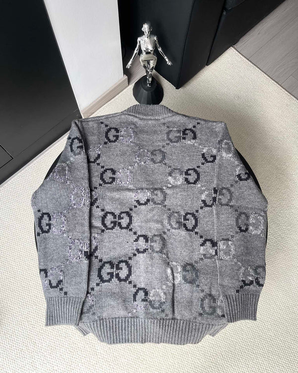 Gucci 25FW Double G Gradient All-Over Print Knit Cardigan 109548