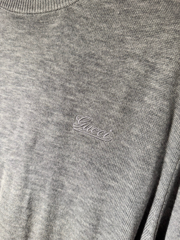 Gucci 25 Lightweight Sweater Gray Wool 106307
