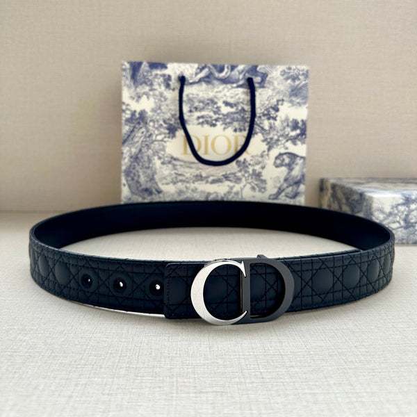 CD Belt 35mm Black Leather Buckle 593665