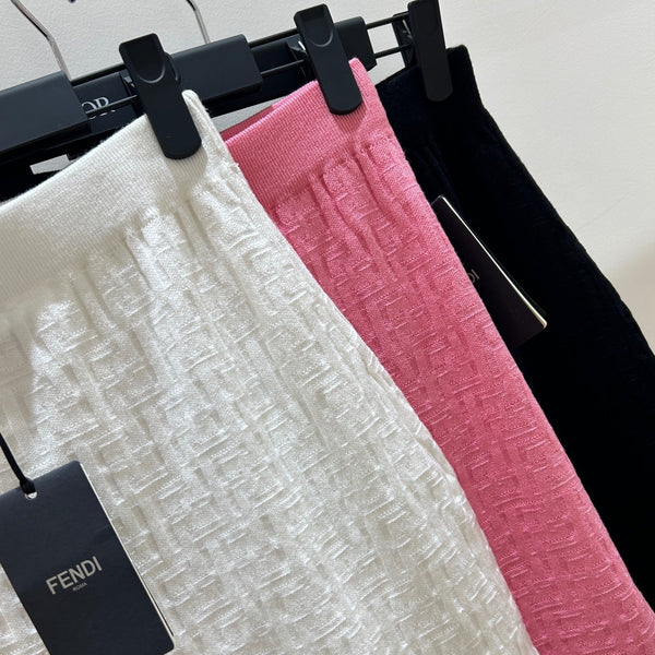 Fendi Letter Jacquard Viscose Skirt