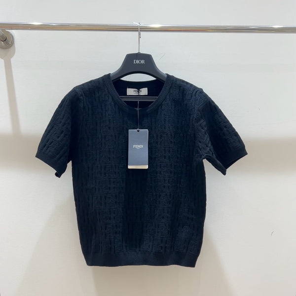 Fendi Letter Jacquard Viscose Short-Sleeves T-shirt