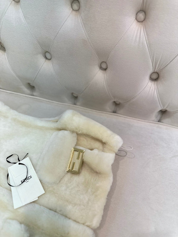 Fendi 25AW Merino Shearling White Vest
