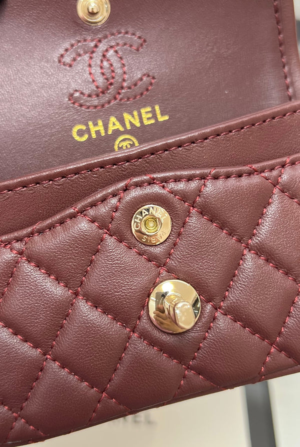 CC 25A Super Mini Bag 12.5cm Red Lambskin