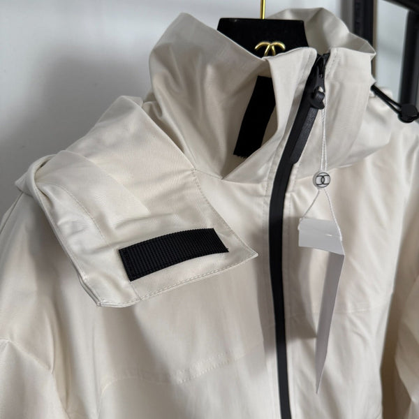 CC Pocket Velcro Long-sleeved Hooded Windbreaker Jacket