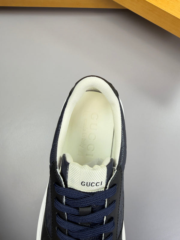 GG SNEAKER BLACK MIX BLUE NAPPA LEATHER 194556