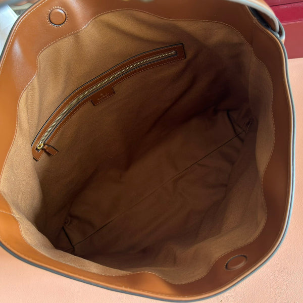 GG 25FW Beatrix Handbag 40cm Brown Calfskin GHW