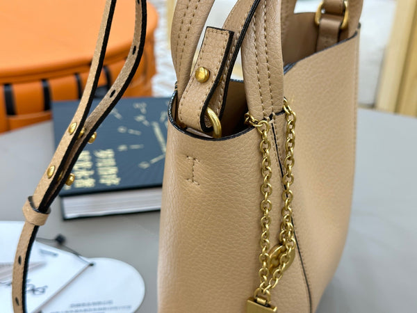Chloe Spin Tote Bag Small 18cm Beige Calfskin 272304