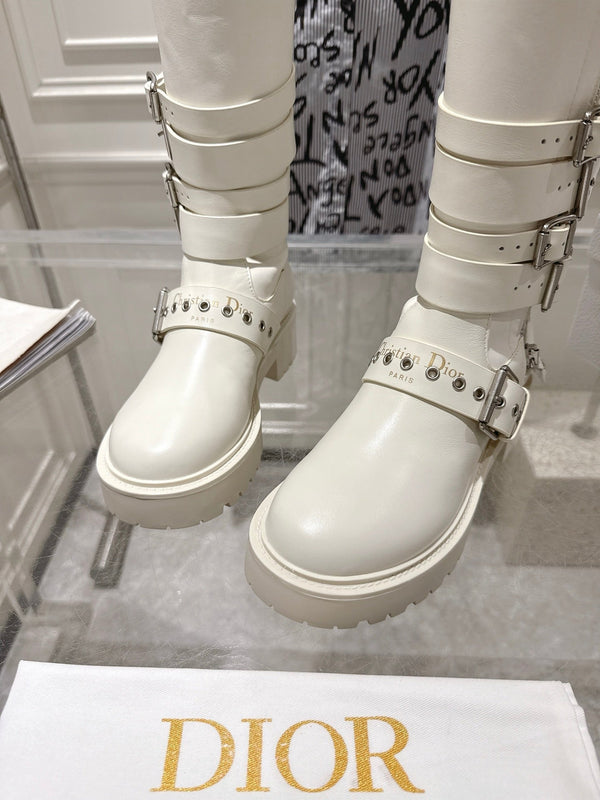 Dior 2025 Hight Boot White Cowhide 565777