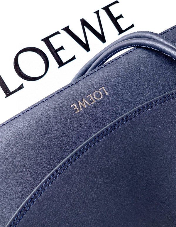 Loewe Ola Handbag Medium 26cm in Blue Silver Calfskin 274228