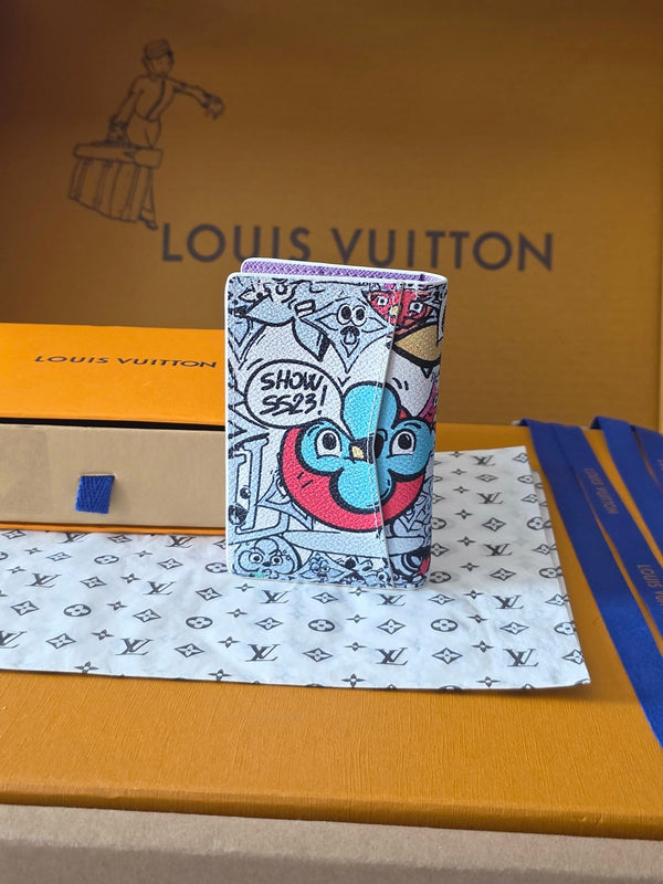 LV Brazza 7.5 White Colorfull Monogram 274896