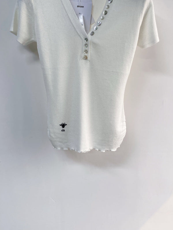 Dior Short-Sleeve T-Shirt White in Cotton 207961