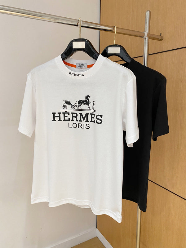 HM Short-Sleeve T-Shirt White in Cotton 215436