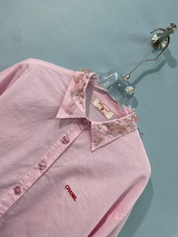 Chanel Shirt Pink in Flax 218495