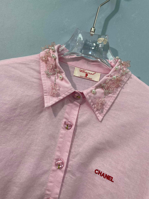 Chanel Shirt Pink in Flax 218495