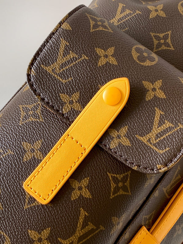 LV Christopher Backpack Brown Yellow in Monogram Canvas 286766