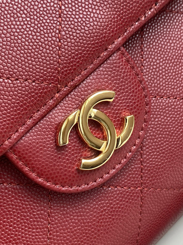 CC Tote Bag 39cm Burgundy Caviar Cowhide