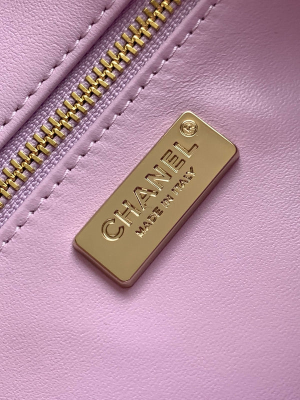 CC Flap Bag 21cm Rose Pink Sequin Gold Hardware 157763