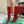 BLC Cagole Knee-High Boots 9.5cm Red Leather 985492