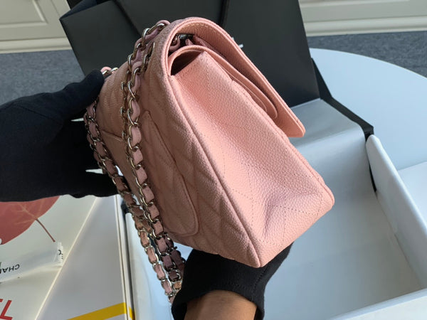 flap bag medium 25 pink caviar shw