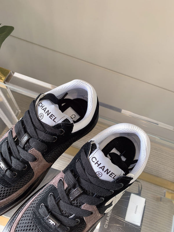 CC Sneaker In Black Mesh Fabric 145611