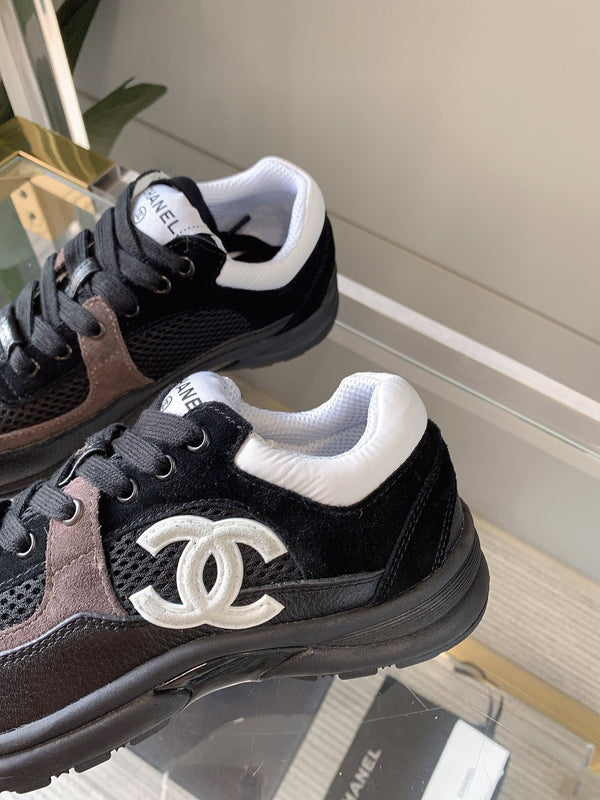 CC Sneaker In Black Mesh Fabric 145611