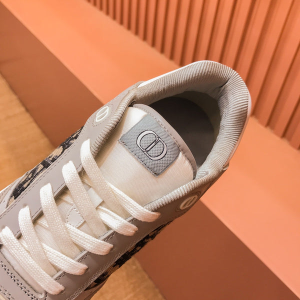 CD B27 LOW-TOP SNEAKER GRAY-BEIGE CALFSKIN