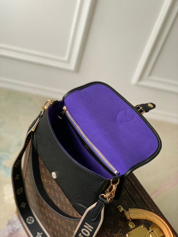 diane 24 black monogram empreinte leather