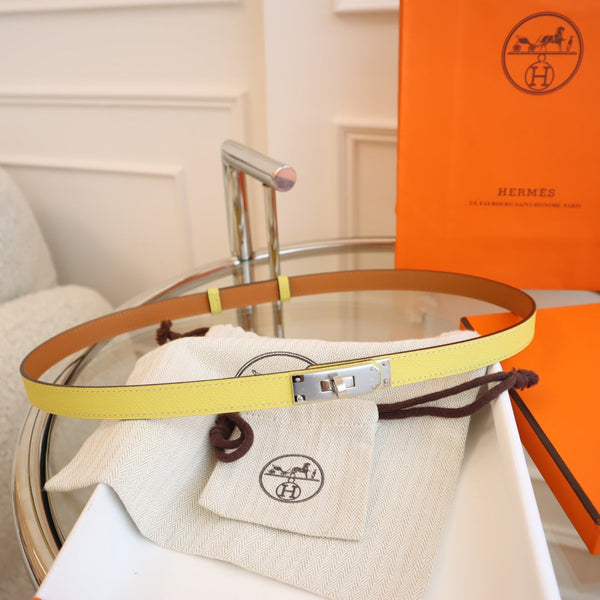 hm kelly belt 18mm yellow epsom leather