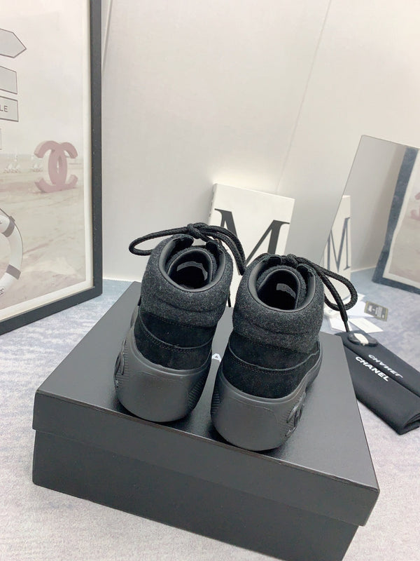 CC Sneaker Boots In Black Suede 148773