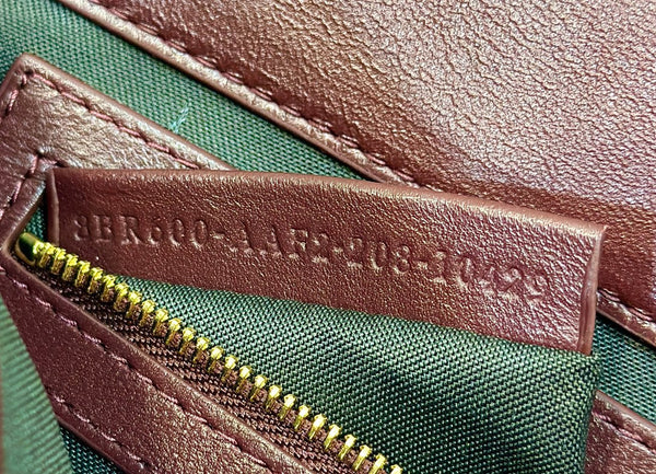 Baguette 27cm Burgundy Lambskin Gold Hardware