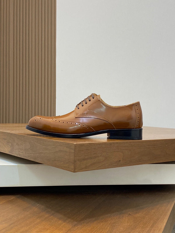 CD POINED TOE LONDON OXFORD TAWNY POLISHED CALFSKIN